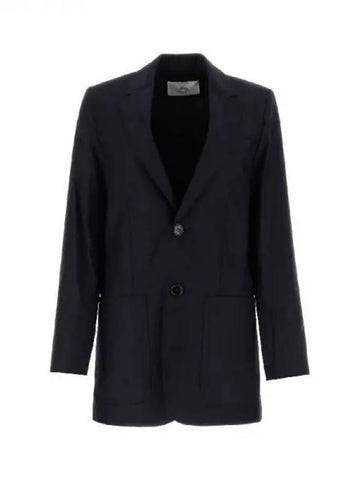 Ami Navy Wool Single Jacket 270239 - AMI - BALAAN 1