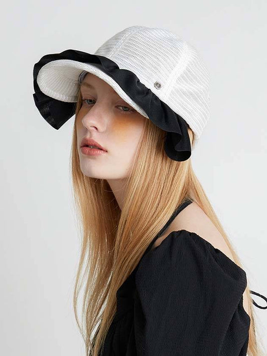 Pleats Cap White - BROWN HAT - BALAAN 2