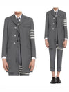 Men's Plain 4 Bar Single Coat Medium Grey - THOM BROWNE - BALAAN 2