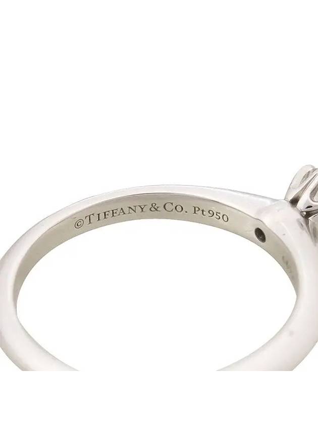 Tiffany PT950 Platinum 0 19CT Carat G Color VVS1 Diamond Wedding Ring No 10 - TIFFANY & CO. - BALAAN 3