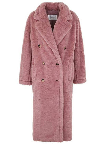 Women's Zitto Oversized Teddy Double Coat Antique Rose - MAX MARA - BALAAN 1