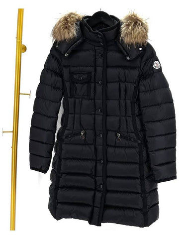 Herminfur Women s Long Padding Black Size 0 - MONCLER - BALAAN 1