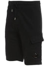 Men's Lens Patch Cargo Shorts Black - CP COMPANY - BALAAN 5