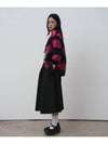 Gingham big check wool half coat pink - THE GREEN LAB - BALAAN 5