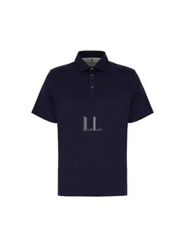 Cotton Polo Shirt Navy - BRUNELLO CUCINELLI - BALAAN 2