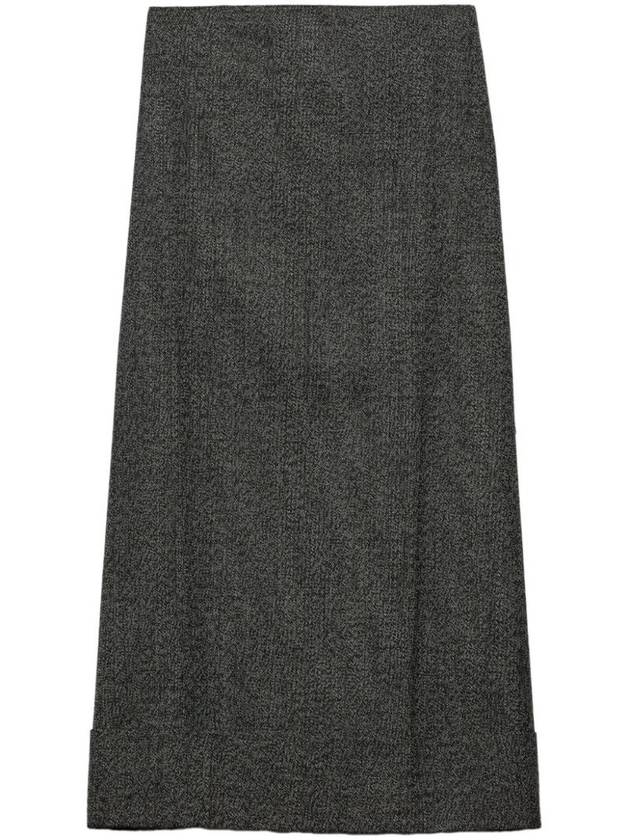 Women's Mouline Maxi Pencil Skirt Black - PRADA - BALAAN 1