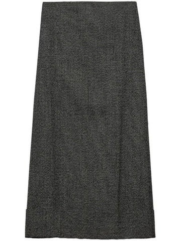 Women's Mouline Maxi Pencil Skirt Black - PRADA - BALAAN 1