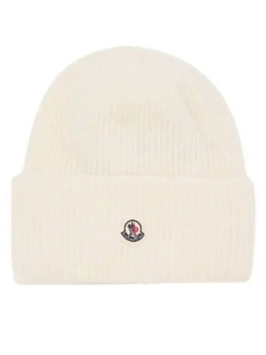 3B00048 M1241 035 Logo Patch Wool Beanie - MONCLER - BALAAN 1