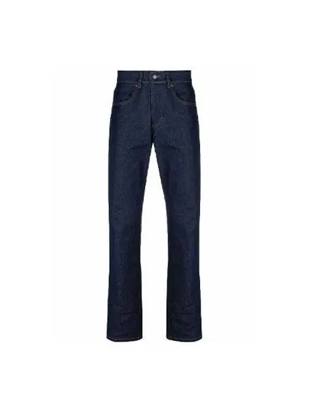 Jeans mid rise straight fit denim pants indigo - AMI - BALAAN 1