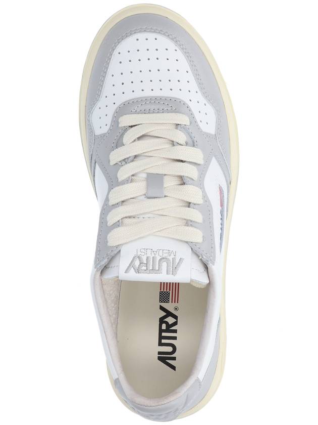 Medalist Leather Low Top Sneakers Grey White - AUTRY - BALAAN 6