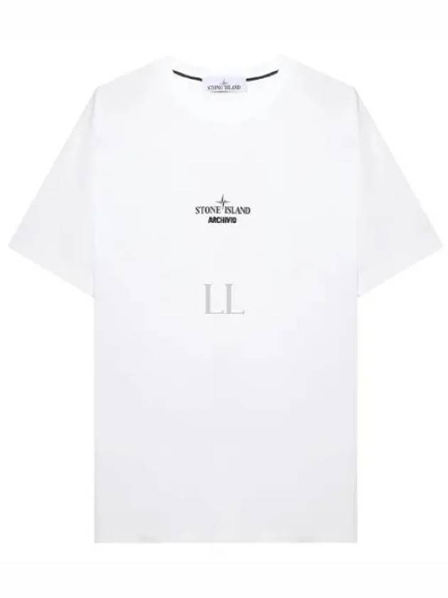 Archibio PVC Print Short Sleeve T-Shirt White - STONE ISLAND - BALAAN 2