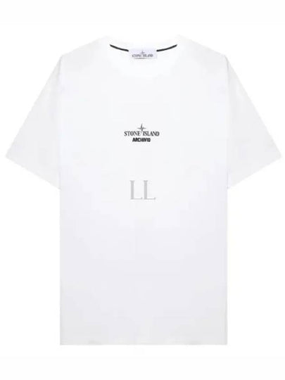 Archibio PVC Print Short Sleeve T-Shirt White - STONE ISLAND - BALAAN 2