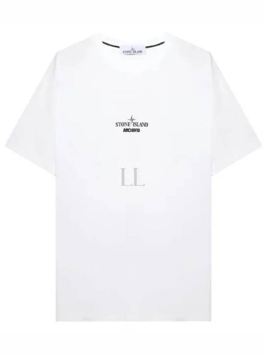 Archibio PVC Print Short Sleeve T-Shirt White - STONE ISLAND - BALAAN 2