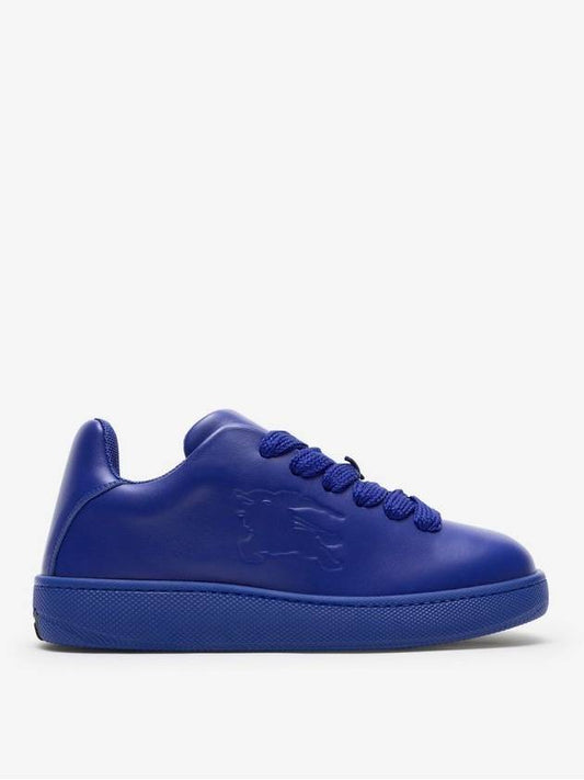 Leather Box Low Top Sneakers Blue - BURBERRY - BALAAN 1