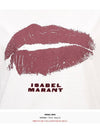 Lips Embroidered Logo Short-Sleeved T-Shirt White - ISABEL MARANT - BALAAN 11