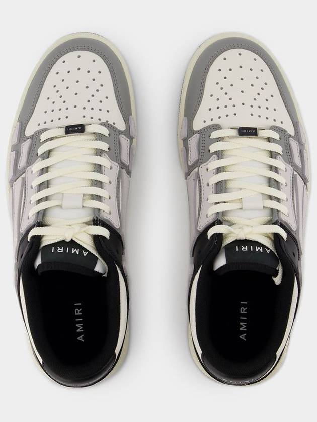 Two-Tone Skel Top Low Sneakers - Amiri - Leather - Black/White/Grey - AMIRI - BALAAN 4