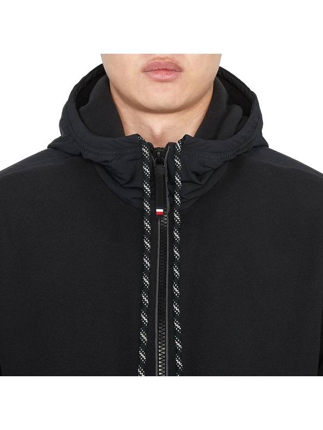 Grenoble Zip Up Hoodie Black - MONCLER - BALAAN 7