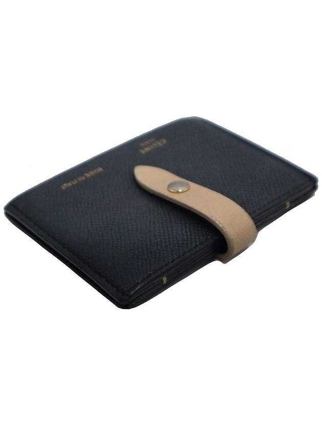 Celine 10A573A15 07DN Dark Navy Color Grain Calfskin Accordion Strap Card Wallet - CELINE - BALAAN 8