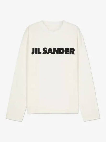 Logo Print Long Sleeve T Shirt White - JIL SANDER - BALAAN 2