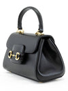 Horsebit 1955 Top Handle Mini Leather Tote Bag Black - GUCCI - BALAAN 4