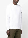 Wappen Patch Crew Neck Sweatshirt White - STONE ISLAND - BALAAN 5