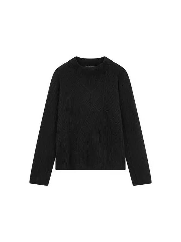 Women s Multi Rib Cashmere Wool Knit Black 270439 - EMPORIO ARMANI - BALAAN 1