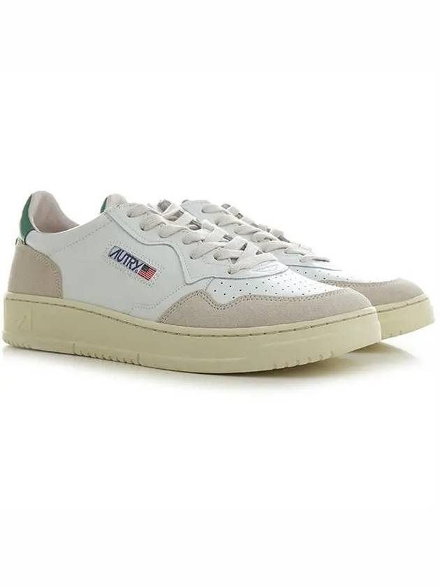 Men's Medalist Leather Low Top Sneakers Green Tab - AUTRY - BALAAN 4