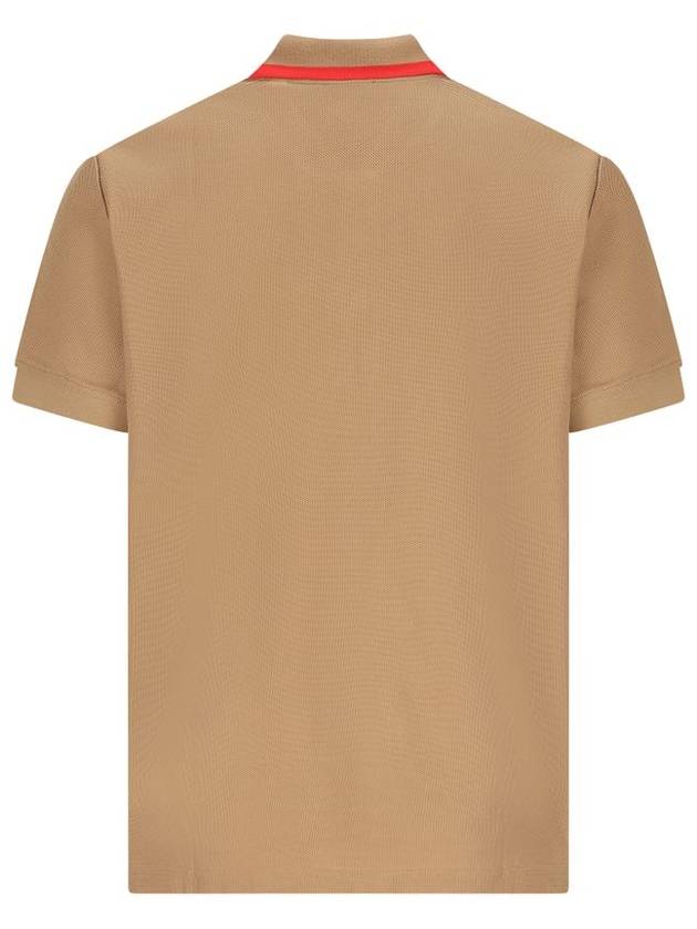 Logo Stripe Short Sleeve Polo Shirt Brown - BURBERRY - BALAAN 3