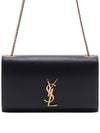 Monogram Kate Chain Gold Hardware Medium Cross Bag Black - SAINT LAURENT - BALAAN 2