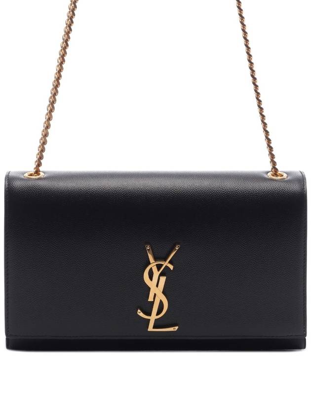 Monogram Kate Chain Gold Hardware Medium Cross Bag Black - SAINT LAURENT - BALAAN 2