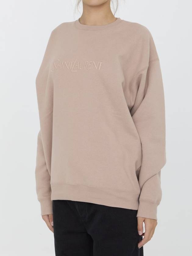 hooded sweatshirt 802001 Y36SW 9950 NUDE ROSE - SAINT LAURENT - BALAAN 3