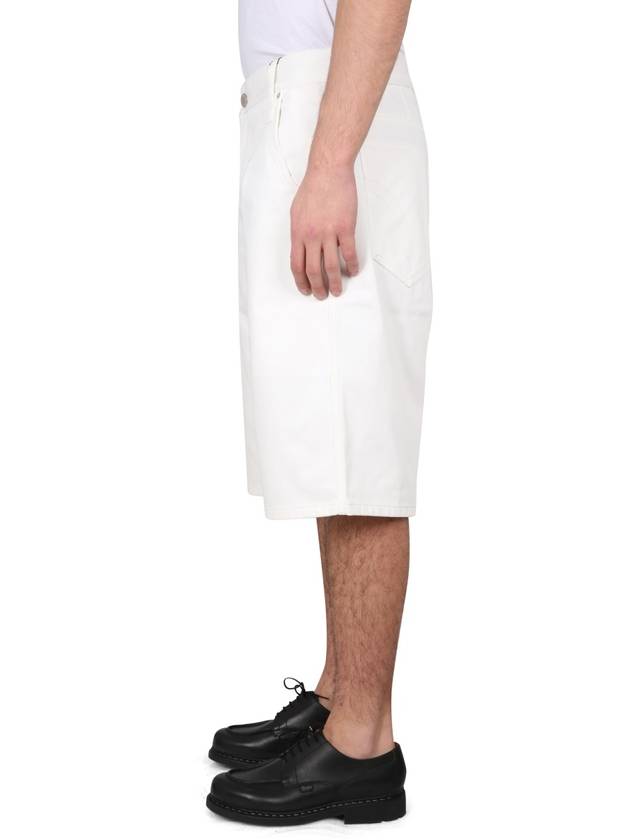 Alex Denim Bermuda Shorts White - AMI - BALAAN 4