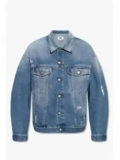 Distressed Cotton Denim Jacket Blue - MAISON MARGIELA - BALAAN 2