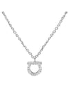 Gancini Crystal Necklace Silver - SALVATORE FERRAGAMO - BALAAN 1