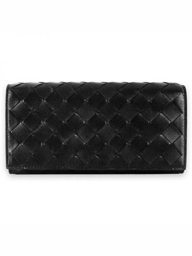 Intrecciato Flap Long Wallet Black - BOTTEGA VENETA - BALAAN 2