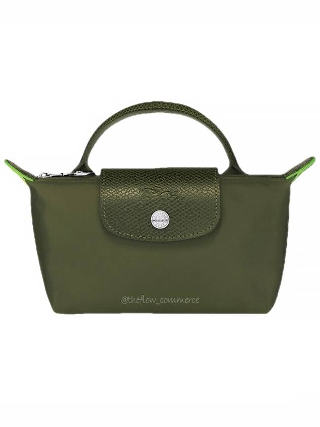 Le Pliage Canvas Pouch Bag Green - LONGCHAMP - BALAAN 2