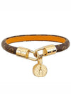 Women's LV Tribute Charm Bracelet Brown Gold - LOUIS VUITTON - BALAAN.