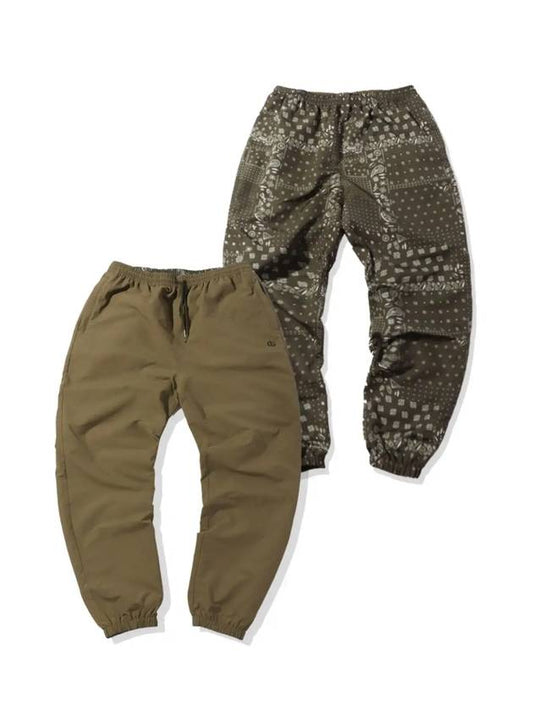 Reversible Bandana Banding Track Pants Khaki - OFFGRID - BALAAN 1