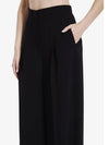 Lino Triacetate Wide Pants Black - MAX MARA - BALAAN 4