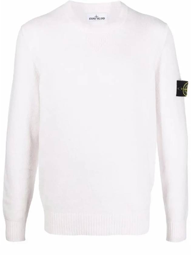 Soft Cotton Crewneck Knit Top Rose - STONE ISLAND - BALAAN 3