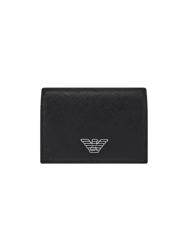 Men s Saffiano Business Card Holder Black - EMPORIO ARMANI - BALAAN 1