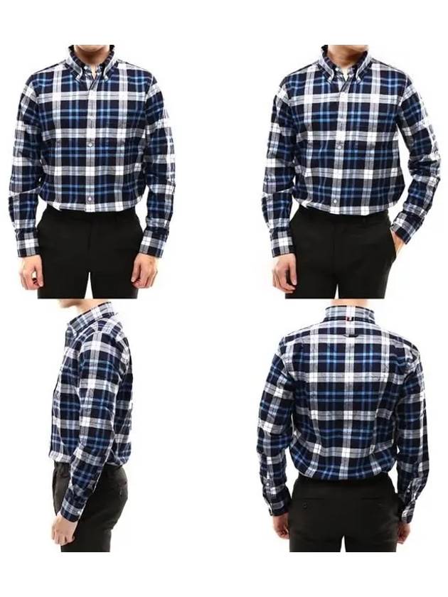 Checked cotton shirt MWL272A 05746 415 - THOM BROWNE - BALAAN 3