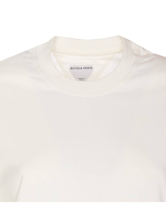 Cotton Short Sleeve T-Shirt White - BOTTEGA VENETA - BALAAN 5