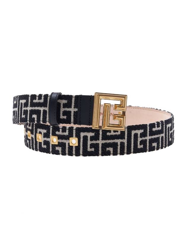 Jacquard fabric belt AN1WJ084 TJMA GFE - BALMAIN - BALAAN.