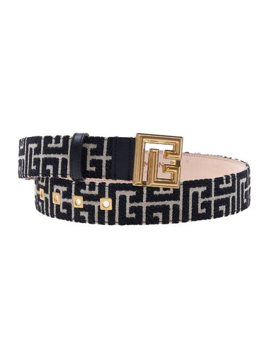 Jacquard Fabric Belt Black - BALMAIN - BALAAN 1