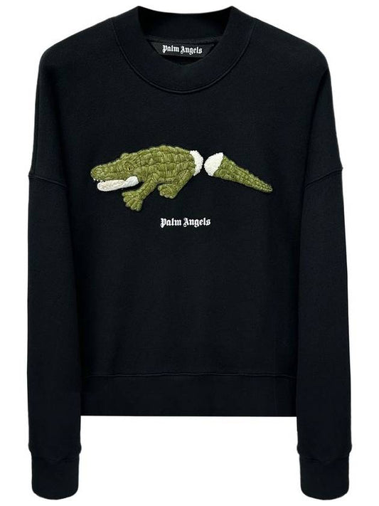 Crocodile embroidery sweatshirt PMBA026 1055 - PALM ANGELS - BALAAN 1