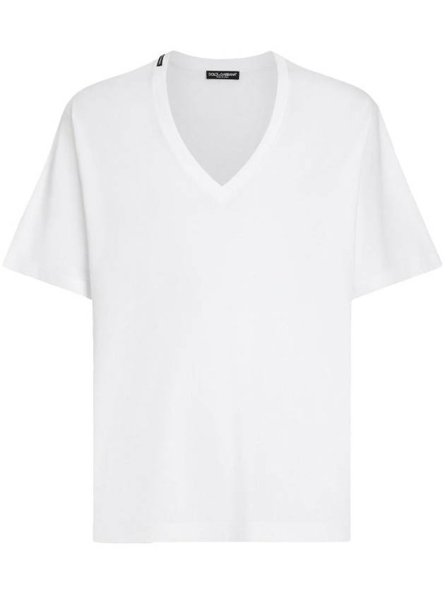 Dolce & Gabbana Cotton V-Neck T-Shirt Clothing - DOLCE&GABBANA - BALAAN 1