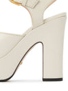 Horsebit Platform Sandals White - GUCCI - BALAAN 9