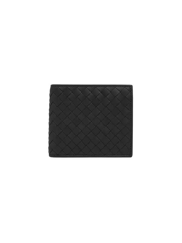 Intrecciato Coin Pocket Half Wallet Black - BOTTEGA VENETA - BALAAN 2