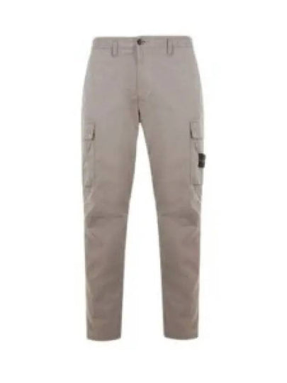 Compass Badge Gabardine Cargo Straight Pants Dove Grey - STONE ISLAND - BALAAN 2